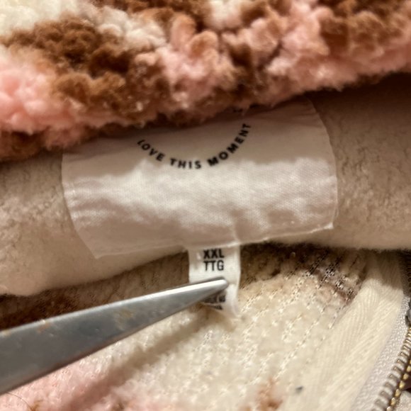 Aerie Multicolor Patterned Sherpa Hoodie - Picture 9 of 13